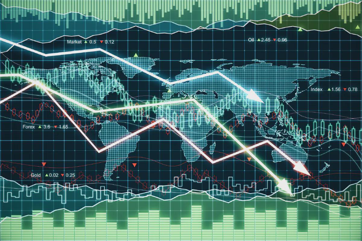 Global Financial Crisis electronic line graph